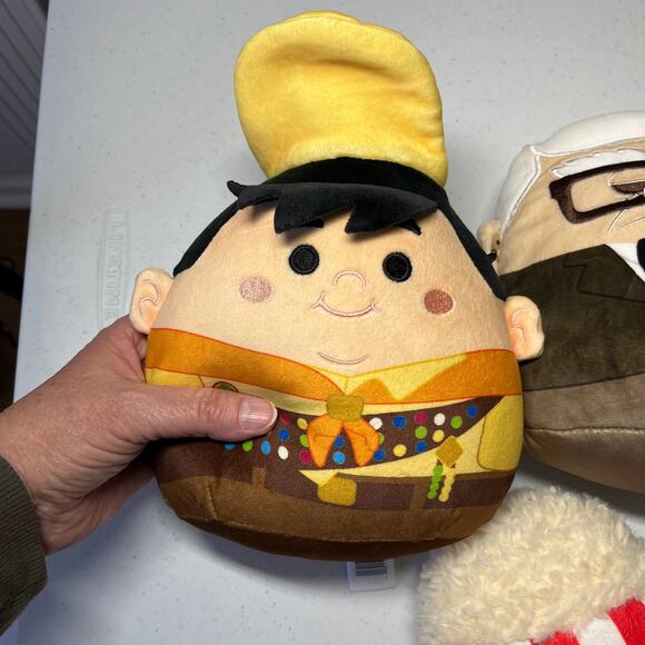 Disney Squishmallows Lot of 3 toys Movie "Up" Old Guy and Kid plus Popcorn GUC - Picture 3 of 16